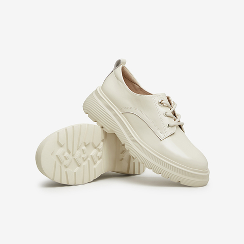 TATA/他她2024春时尚纯色休闲百搭牛皮女鞋新款7PJ31AM4