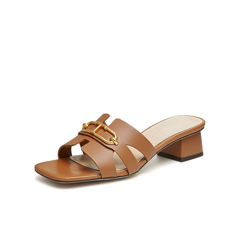 Tata/他她2024夏商场同款时尚百搭拖鞋女外穿拖鞋新款7ZO03BT4