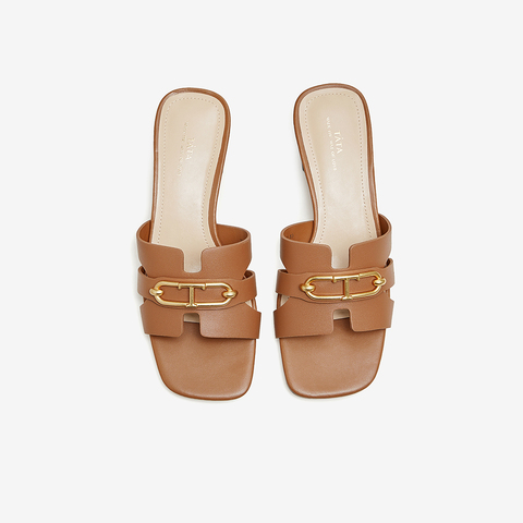 Tata/他她2024夏商场同款时尚百搭拖鞋女外穿拖鞋新款7ZO03BT4