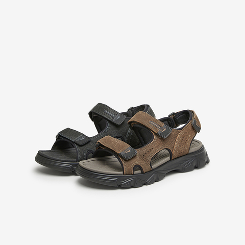 Tata/他她2024夏商场同款时尚百搭休闲凉鞋男新款27B15BL4