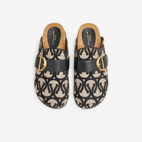 Tata/他她2024春商场同款勃肯鞋女时尚后空凉鞋新款7WR11AH4