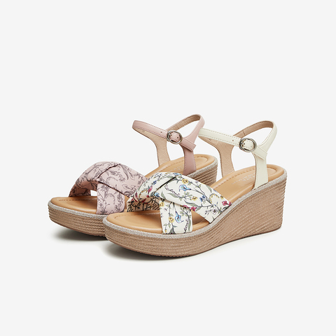 Tata/他她2024夏时尚潮流百搭一字带凉鞋女新款7MY13BL4