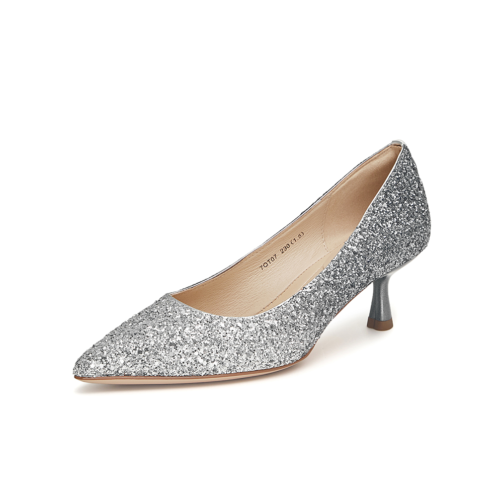 Tata/他她2024春商场同款时尚气质浅口女单鞋新款7QT07AQ4