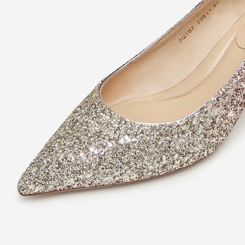 Tata/他她2024春商场同款时尚气质浅口女单鞋新款7QT07AQ4