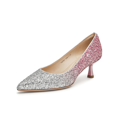 Tata/他她2024春商场同款时尚气质浅口女单鞋新款7QT07AQ4