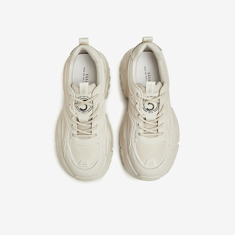 TATA/他她2024春商场同款休闲纯色时尚百搭老爹鞋女新款WH201AM4