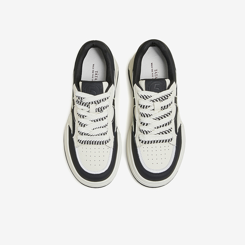 TATA/他她2024春商场同款运动潮流时尚厚底女板鞋新款WJ801AM4