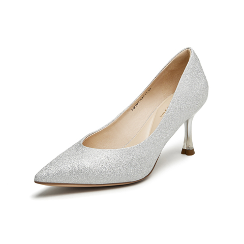 TATA/他她2024春商场同款时尚休闲甜美细跟单鞋新款7DDU9AQ4