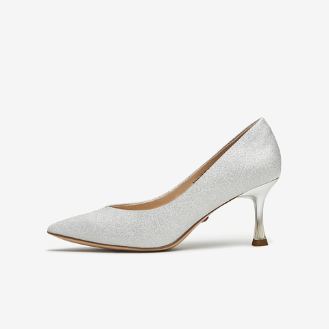 TATA/他她2024春商场同款时尚休闲甜美细跟单鞋新款7DDU9AQ4