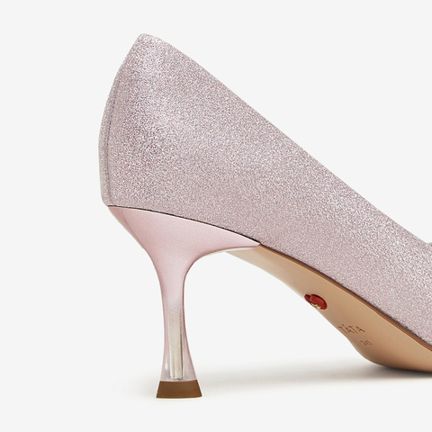 TATA/他她2024春商场同款时尚休闲甜美细跟单鞋新款7DDU9AQ4