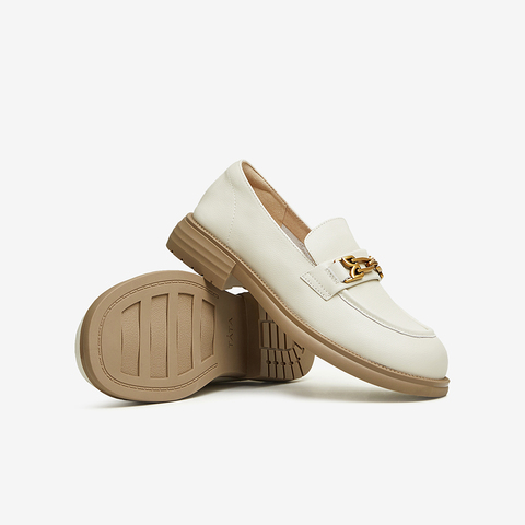 TATA/他她2024春商场同款时尚休闲圆头女乐福鞋新款7WX21AA4