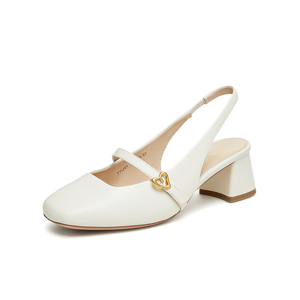 TATA/他她2024夏商场同款优雅气质法式女后空凉鞋新款7YU01BH4