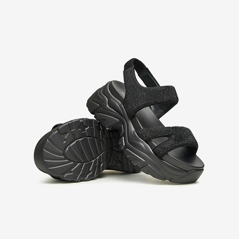 TATA/他她2024夏时尚休闲潮流百搭一字带凉鞋女新款DWFV1BL4