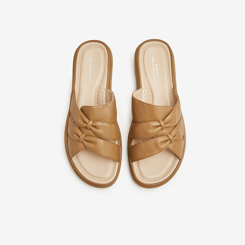 Tata/他她2024夏商场同款简约百搭时尚休闲女拖鞋新款YFA01BT4