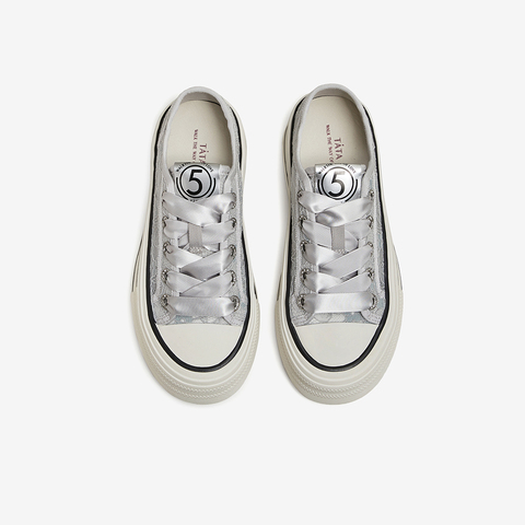 Tata/他她2024夏时尚休闲透气厚底板鞋女鞋新款DWGP1BM4