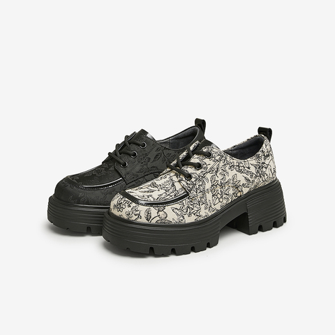 TATA/他她2024秋商场同款时尚潮流气质系带牛津鞋女新款WT401CM4