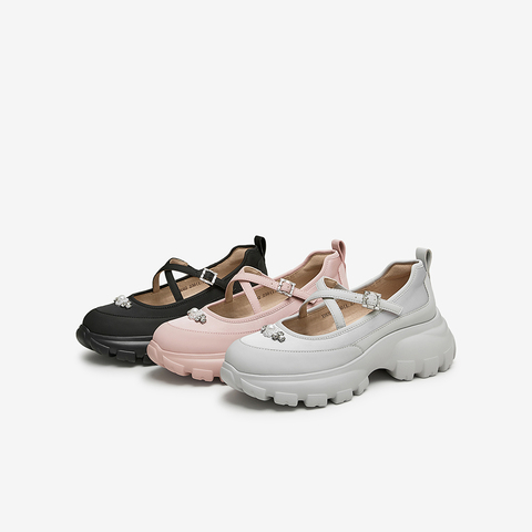 TATA/他她2024秋休闲玛丽珍鞋新款XHU02CQ4