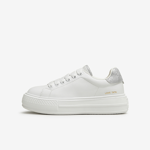 Tata/他她2024秋商场同款时尚休闲板鞋女新款HHW01CM4