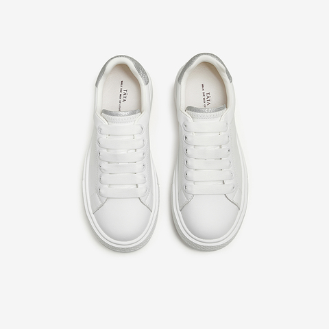 Tata/他她2024秋商场同款时尚休闲板鞋女新款HHW01CM4