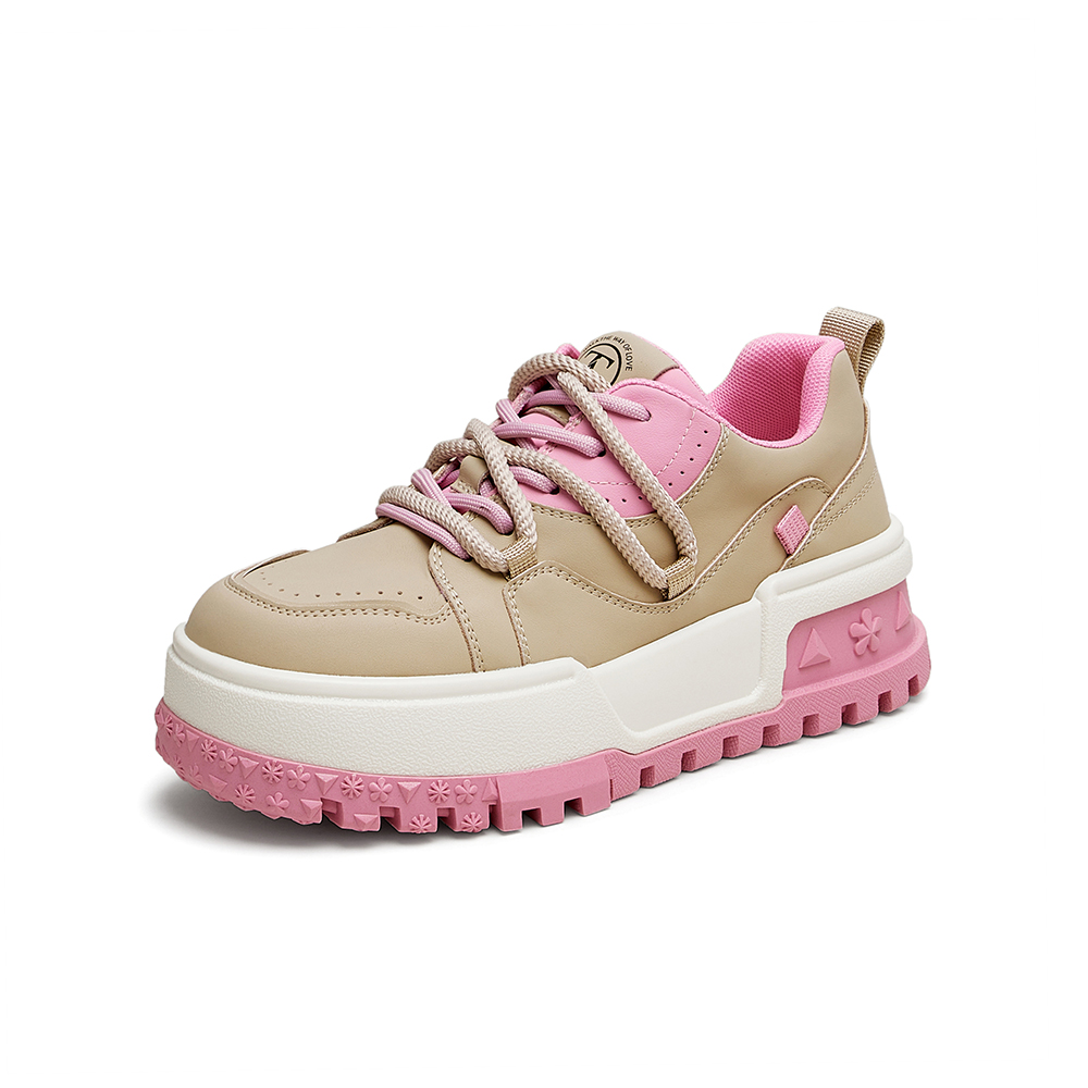 TATA/他她2024秋商场同款时尚休闲女板鞋新款GDR03CM4