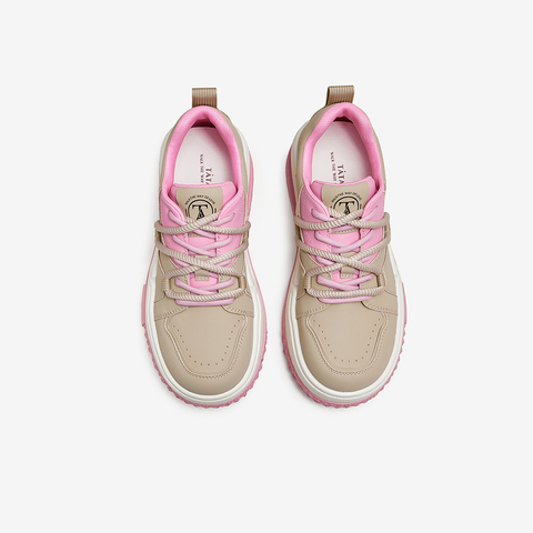 TATA/他她2024秋商场同款时尚休闲女板鞋新款GDR03CM4