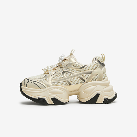 Tata/他她2024秋商场同款时尚休闲女老爹鞋新款CBV01CM4