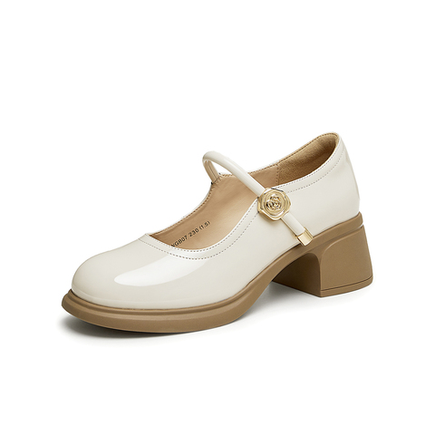 Tata/他她2024秋商场同款浅口女休闲玛丽珍鞋新款WGB07CQ4