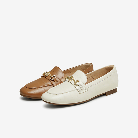 TATA/他她2024秋商场同款时尚休闲女乐福鞋新款7QCA6CA4