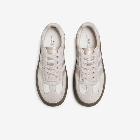 Tata/他她2024秋时尚休闲百搭条纹厚底德训鞋女新款WB402AM4