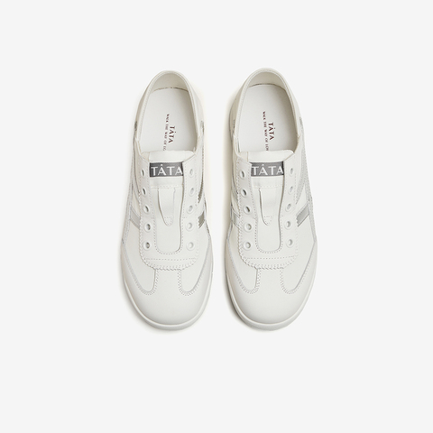 Tata/他她2024秋商场同款时尚休闲阿甘鞋女新款WDCA5CM4