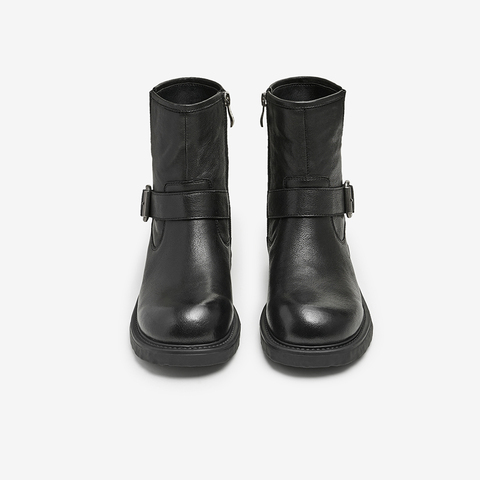 Tata/他她2024冬商场同款时尚休闲时装短靴女新款CFC01DZ4