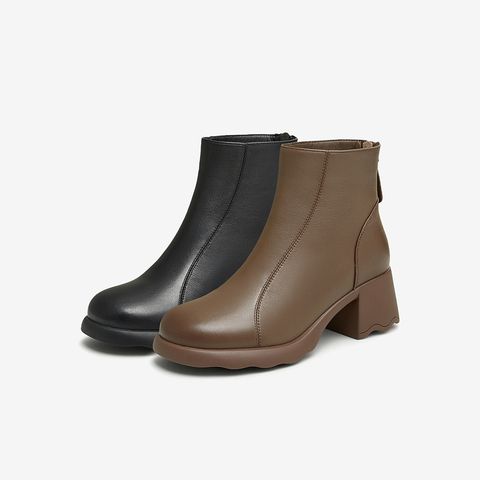 TATA/他她2024冬商场同款时尚休闲时装短靴女新款CBP01DD4