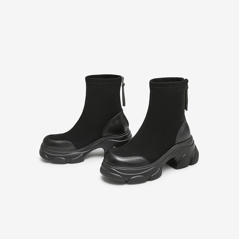 TATA/他她2024冬时尚休闲时装短靴女新款CEG01DZ4