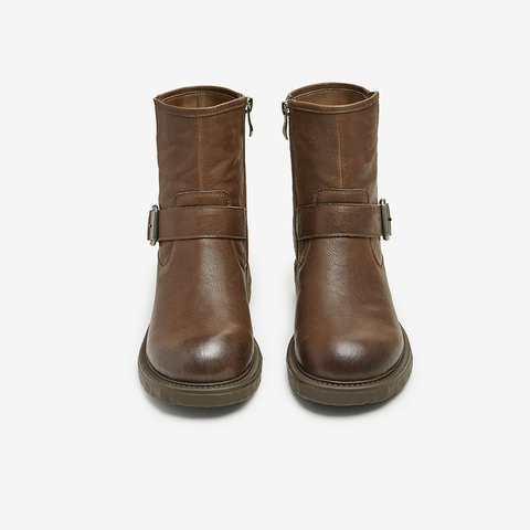 Tata/他她2024冬商场同款时尚休闲时装短靴女新款CFC01DZ4