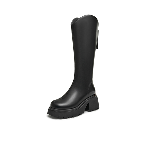 Tata/他她2024冬商场同款时尚休闲时装长靴女新款CCN02DG4