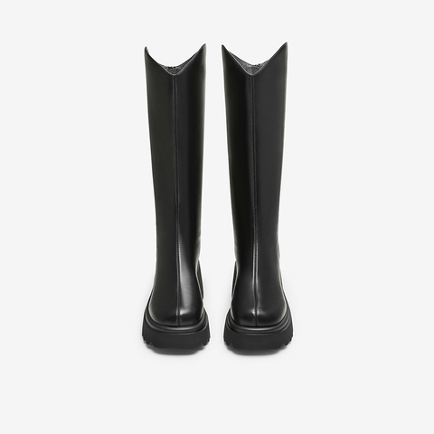 Tata/他她2024冬商场同款时尚休闲时装长靴女新款CCN02DG4