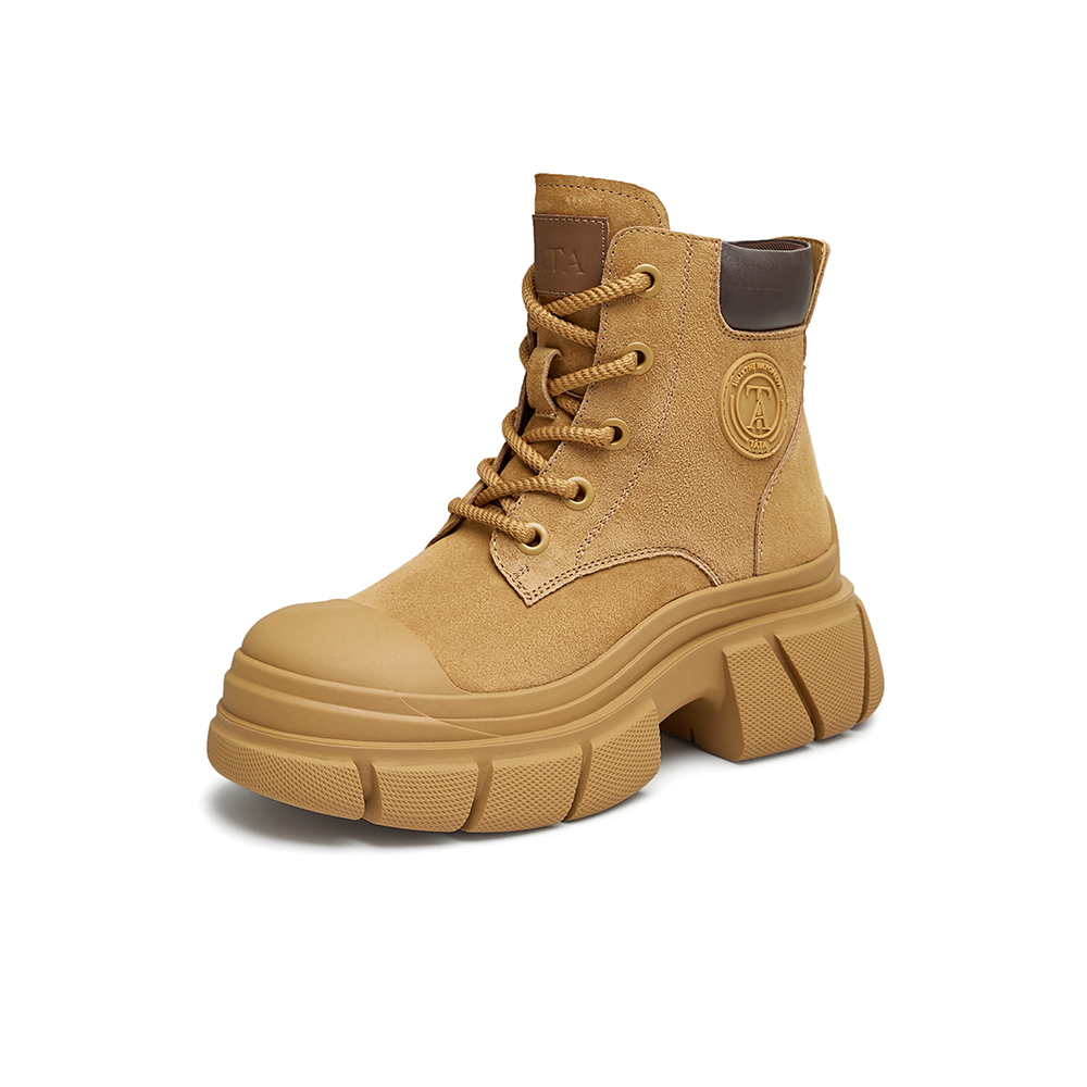 TATA/他她2024冬商场同款时尚休闲工装鞋女新款CCE01DD4