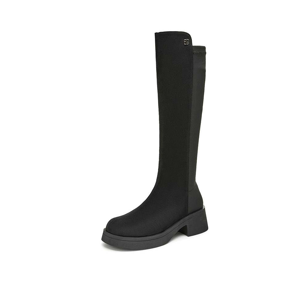 Tata/他她2024冬商场同款时尚休闲时装长靴女新款W5K03DG4