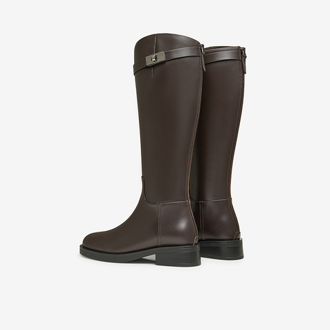 TATA/他她2024冬商场同款时尚休闲时装长靴女新款7TG84DG4