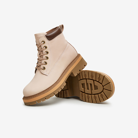 TATA/他她2024冬商场同款时尚休闲工装靴女新款WZR01DD4