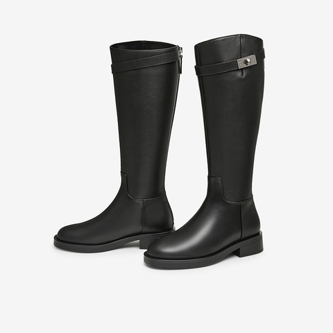 TATA/他她2024冬商场同款时尚休闲时装长靴女新款7TG84DG4