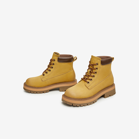 TATA/他她2024冬商场同款时尚休闲工装靴女新款WZR01DD4