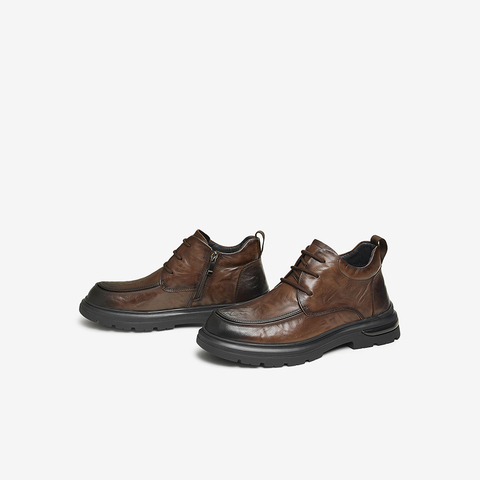 TATA/他她2024冬商场同款时尚休闲皮靴男新款MFR02DD4