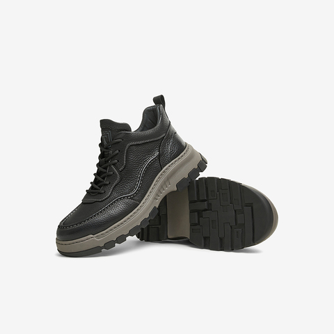 TATA/他她2024冬商场同款时尚休闲工装靴男新款PDR01DD4