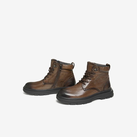 TATA/他她2024冬商场同款时尚休闲马丁靴男新款TFN01DD4