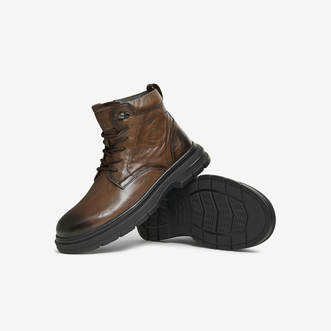 TATA/他她2024冬商场同款时尚休闲马丁靴男新款TFN01DD4