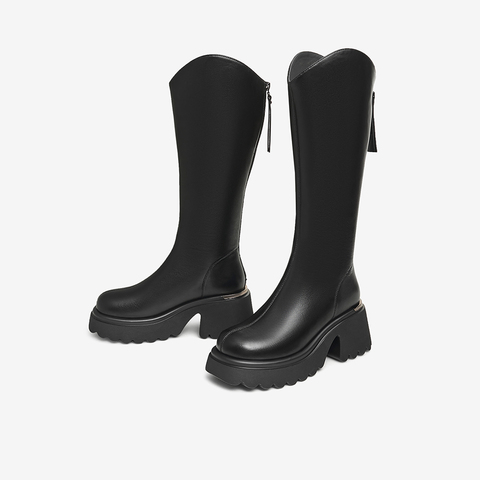 TATA/他她2024冬时尚休闲时装长靴女新款CCN02DG4