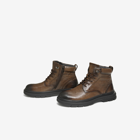 TATA/他她2024冬商场同款时尚休闲马丁靴男新款TFN01DD4