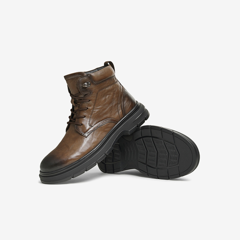 TATA/他她2024冬商场同款时尚休闲马丁靴男新款TFN01DD4