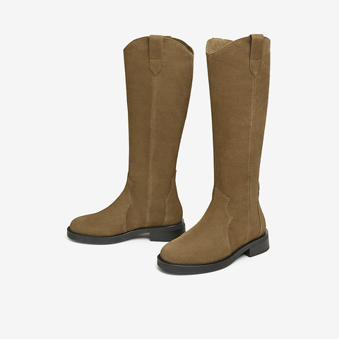 TATA/他她2024冬时尚休闲时装长靴女新款7TGA6DG4